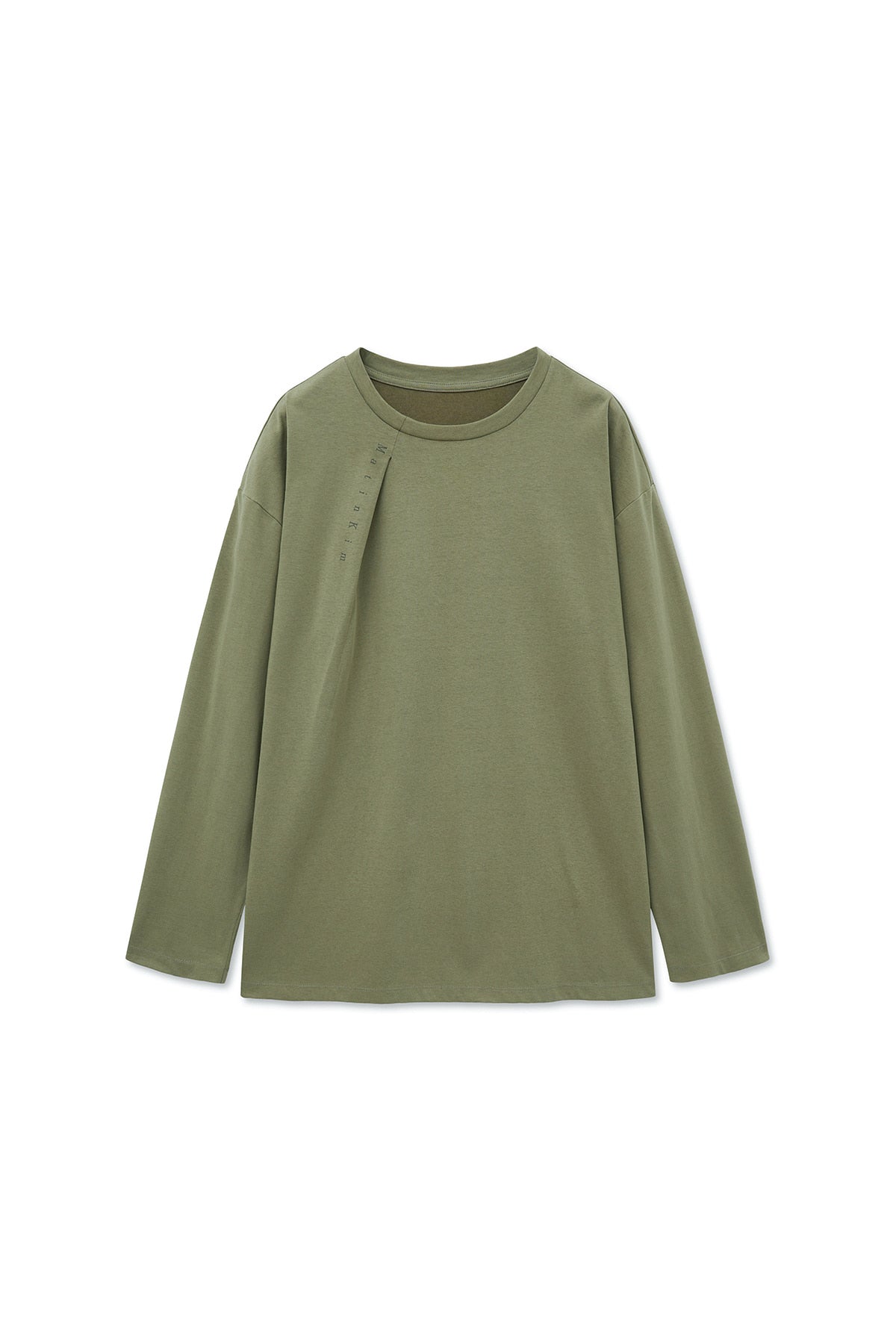 Matin Kim - Tuck Point Long Sleeve Top (Light Khaki) product image 1 | TRAB K-Fashion Australia