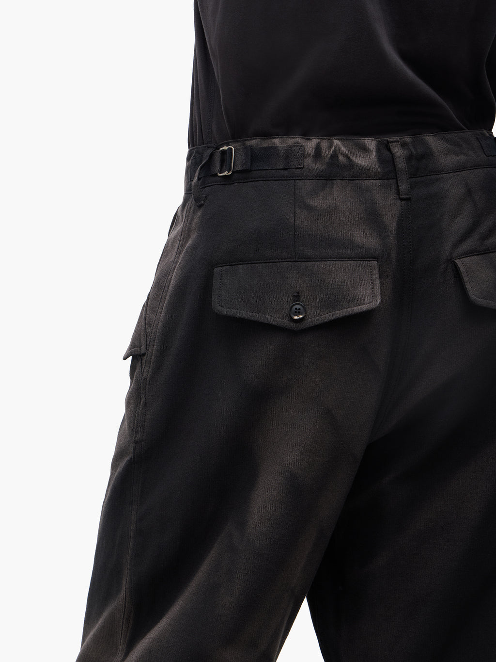 Jiyong Kim - Sun-Bleached Twisted Trousers (Black) product image 7 | TRAB K-Fashion Australia
