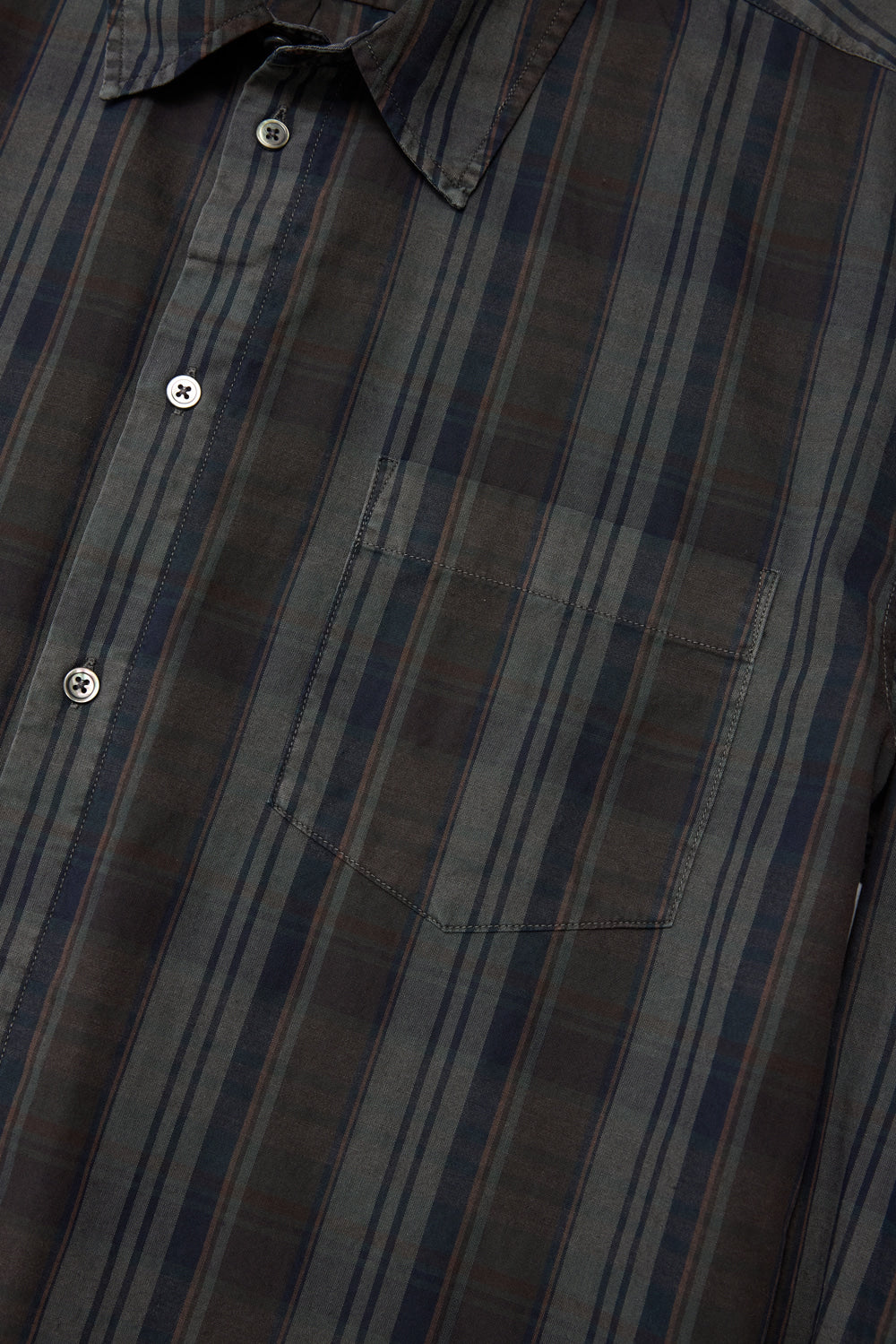 Hatchingroom - Classic Shirt Multi Stripe Dyed (Charcoal) product image 3 | TRAB K-Fashion Australia