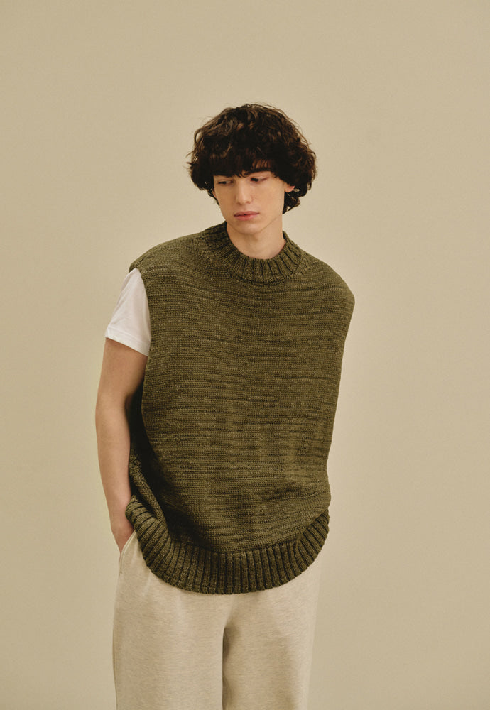 Art if acts - Tape Knit Vest (Khaki) product image 4 | TRAB K-Fashion Australia