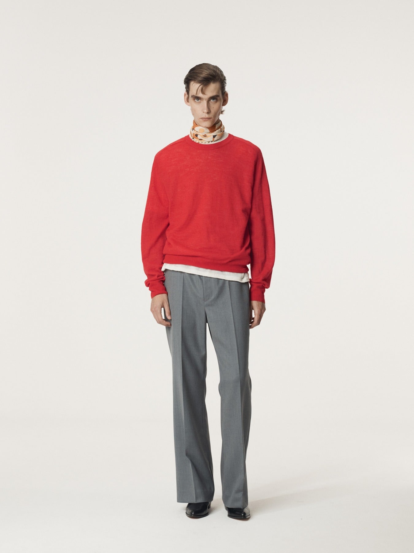 Recto - Rc Sheer Knit Top (Scarlet Red) product image 1 | TRAB K-Fashion Australia