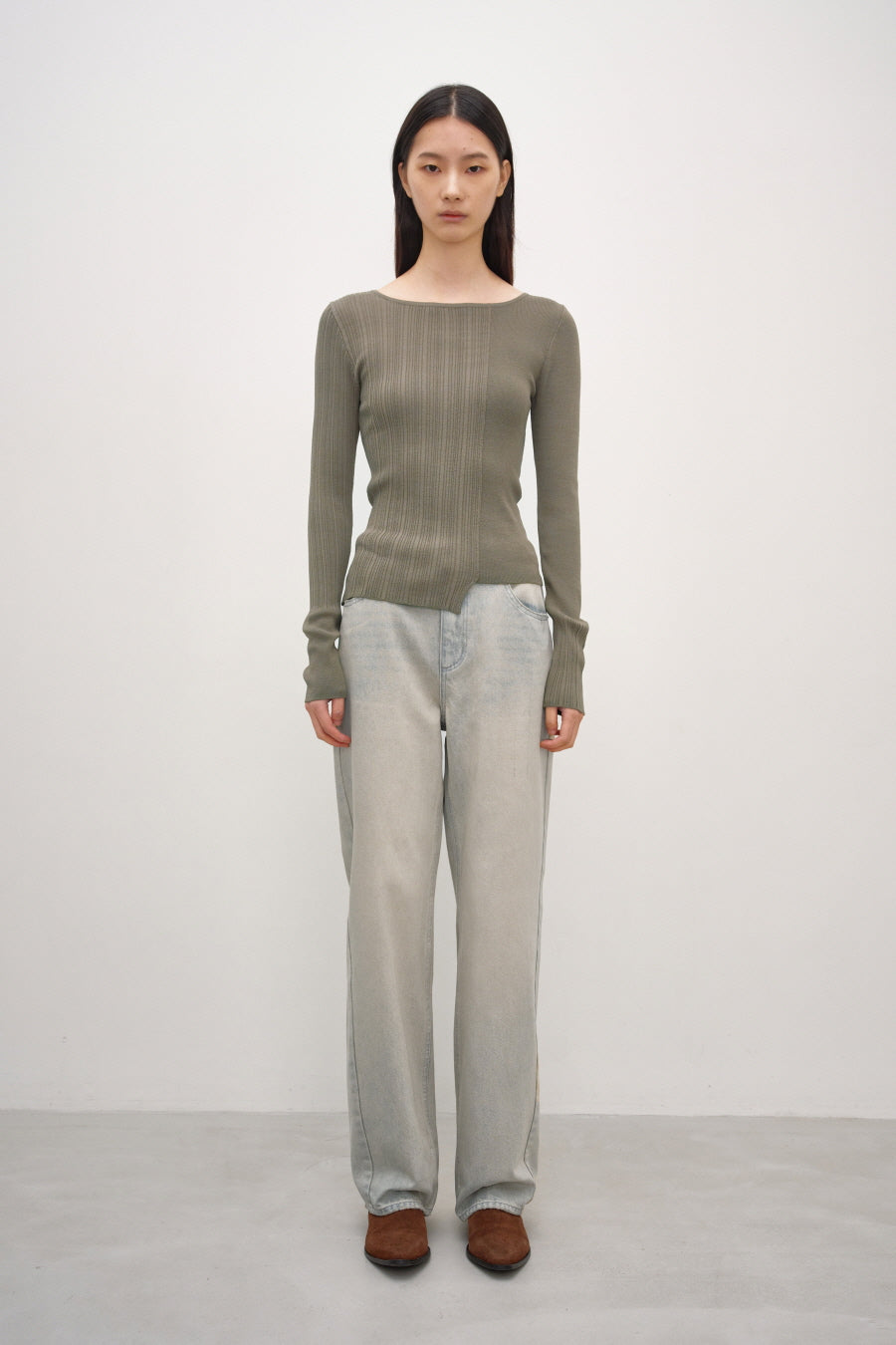 Insilence - Straight Fit Denim (Ash Blue) product image 1 | TRAB K-Fashion Australia