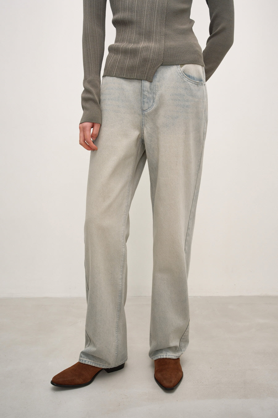Insilence - Straight Fit Denim (Ash Blue) product image 3 | TRAB K-Fashion Australia