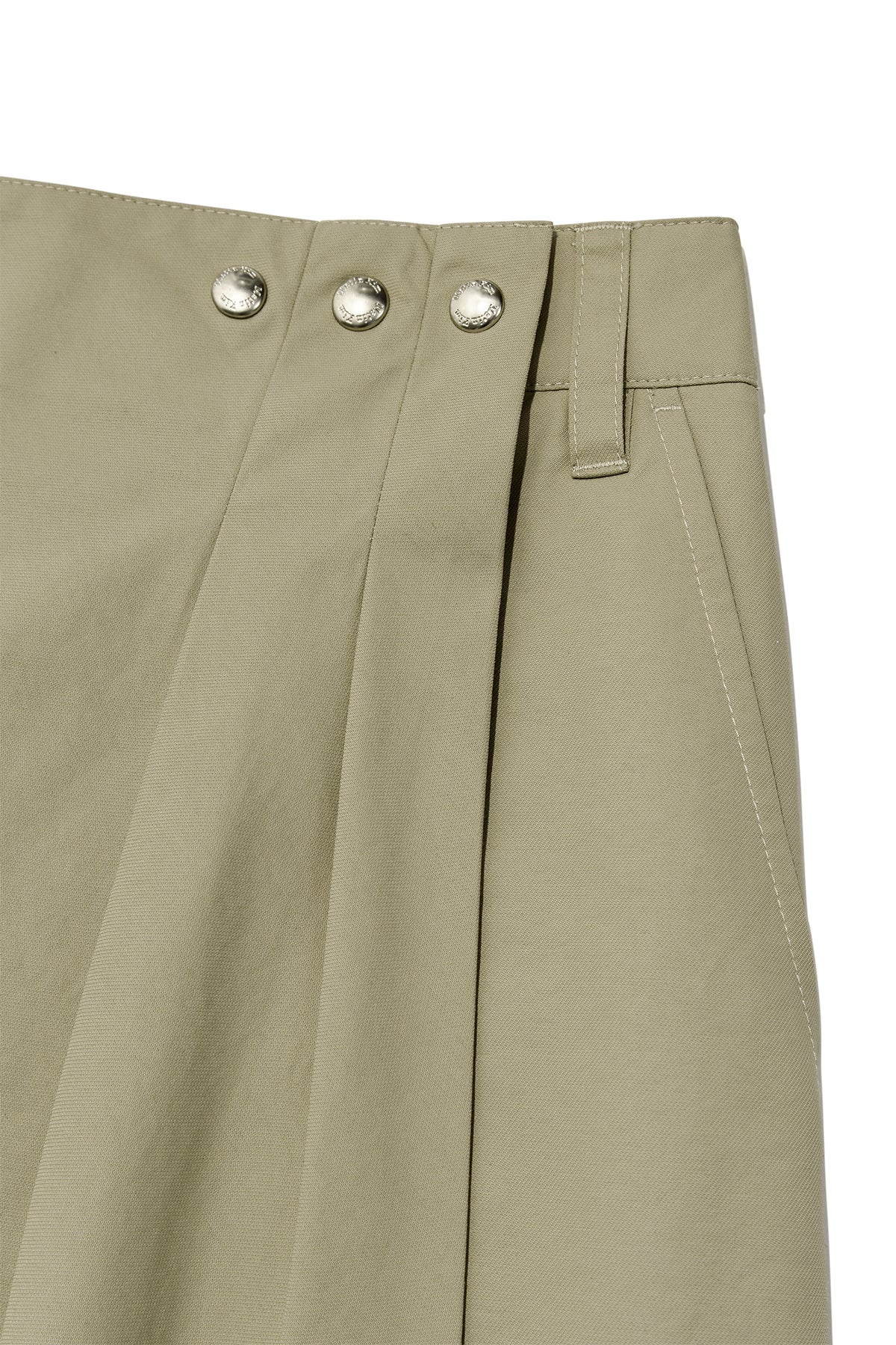 Matin Kim - Bermuda Wrap Skirt Pants (Beige) product image 3 | TRAB K-Fashion Australia