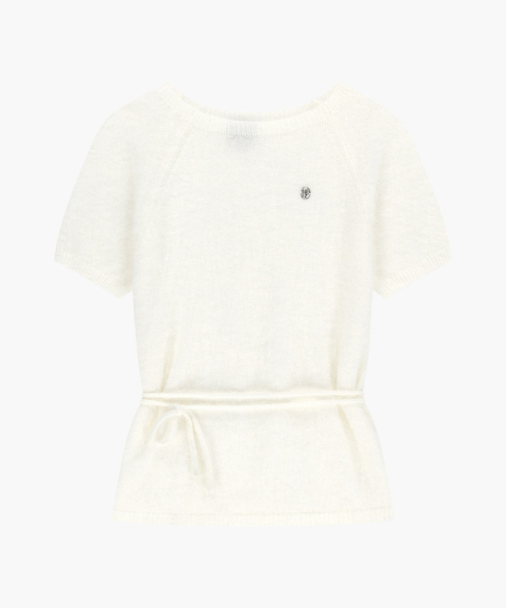 Marithe & Francois Girbaud - Premium Angora Boat Neck Half Knit (Ivory) product image 6 | TRAB K-Fashion Australia