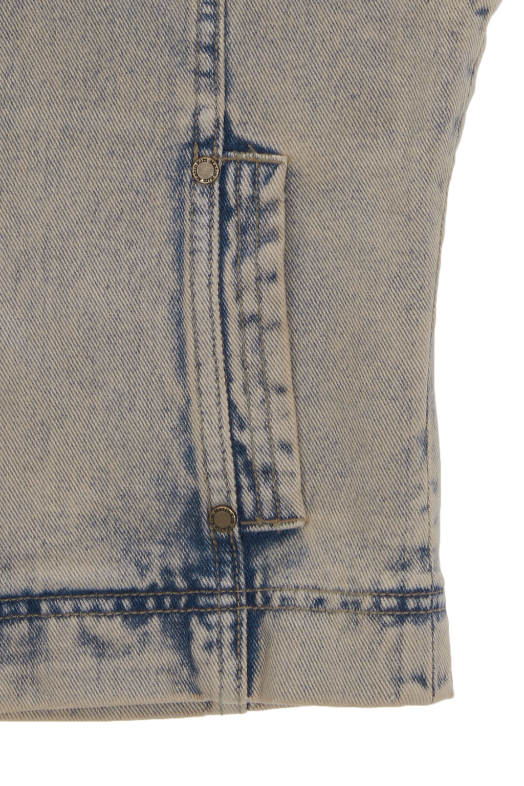 Matin Kim - Slim Zip Up Denim Vest (Beige) product image 4 | TRAB K-Fashion Australia