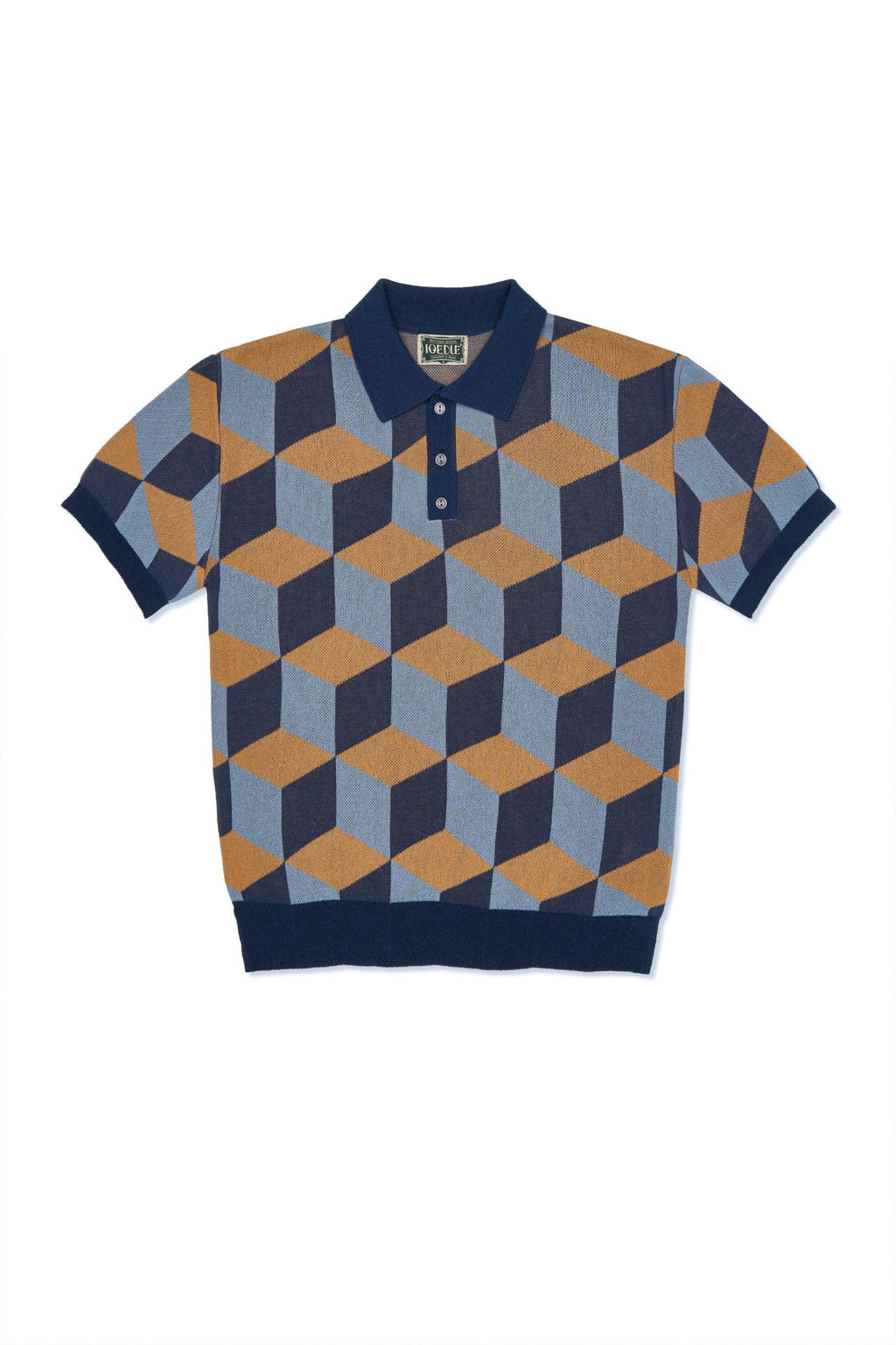 Ioedle - Infinite Grid Short Sleeve Knit (Navy) product image 3 | TRAB K-Fashion Australia