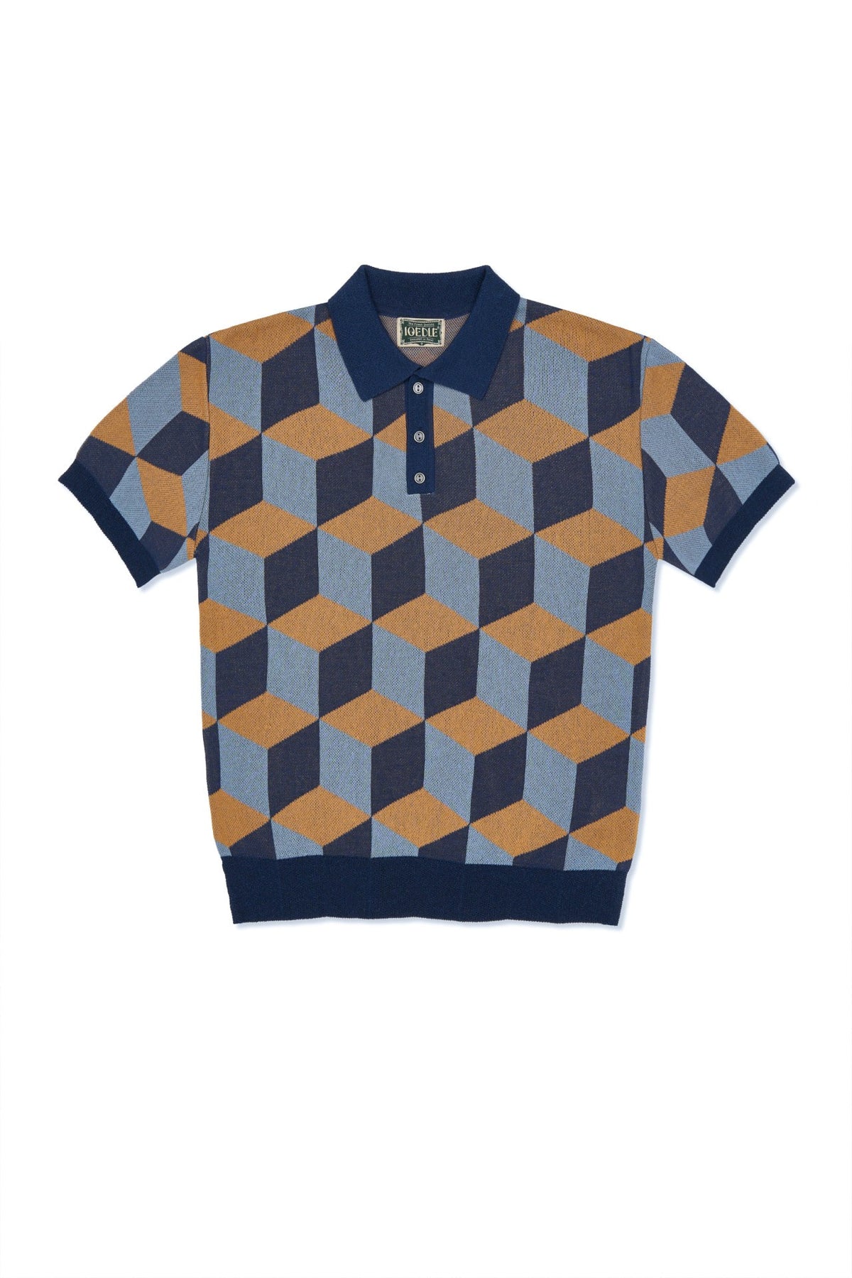 Ioedle - Infinite Grid Short Sleeve Knit (Navy) product image 3 | TRAB K-Fashion Australia