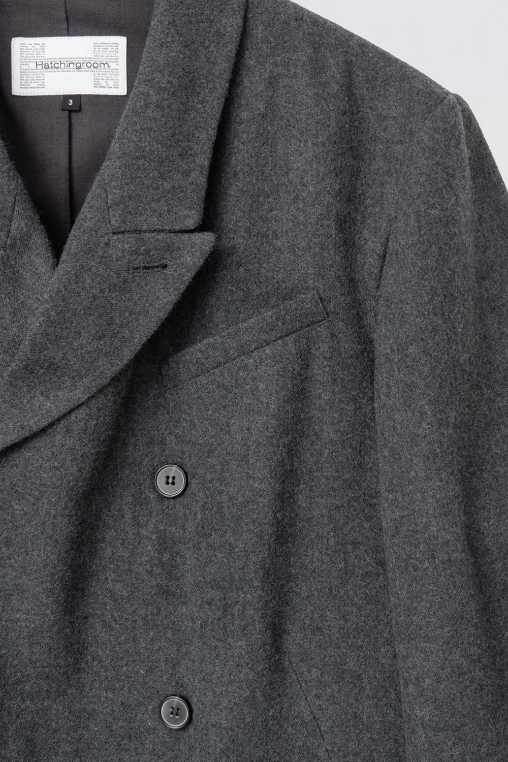 Hatchingroom - Darted Double Breasted Coat (Charcoal) product image 4 | TRAB K-Fashion Australia
