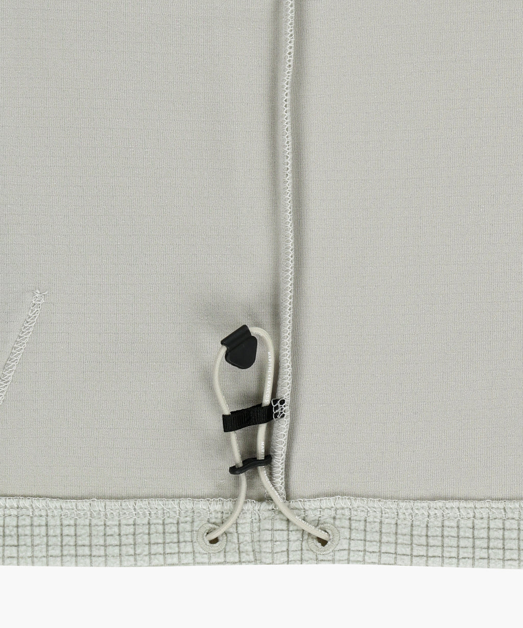 Marithe & Francois Girbaud - Grid Fleece Hoodie Zipup (Ecru) product image 5 | TRAB K-Fashion Australia