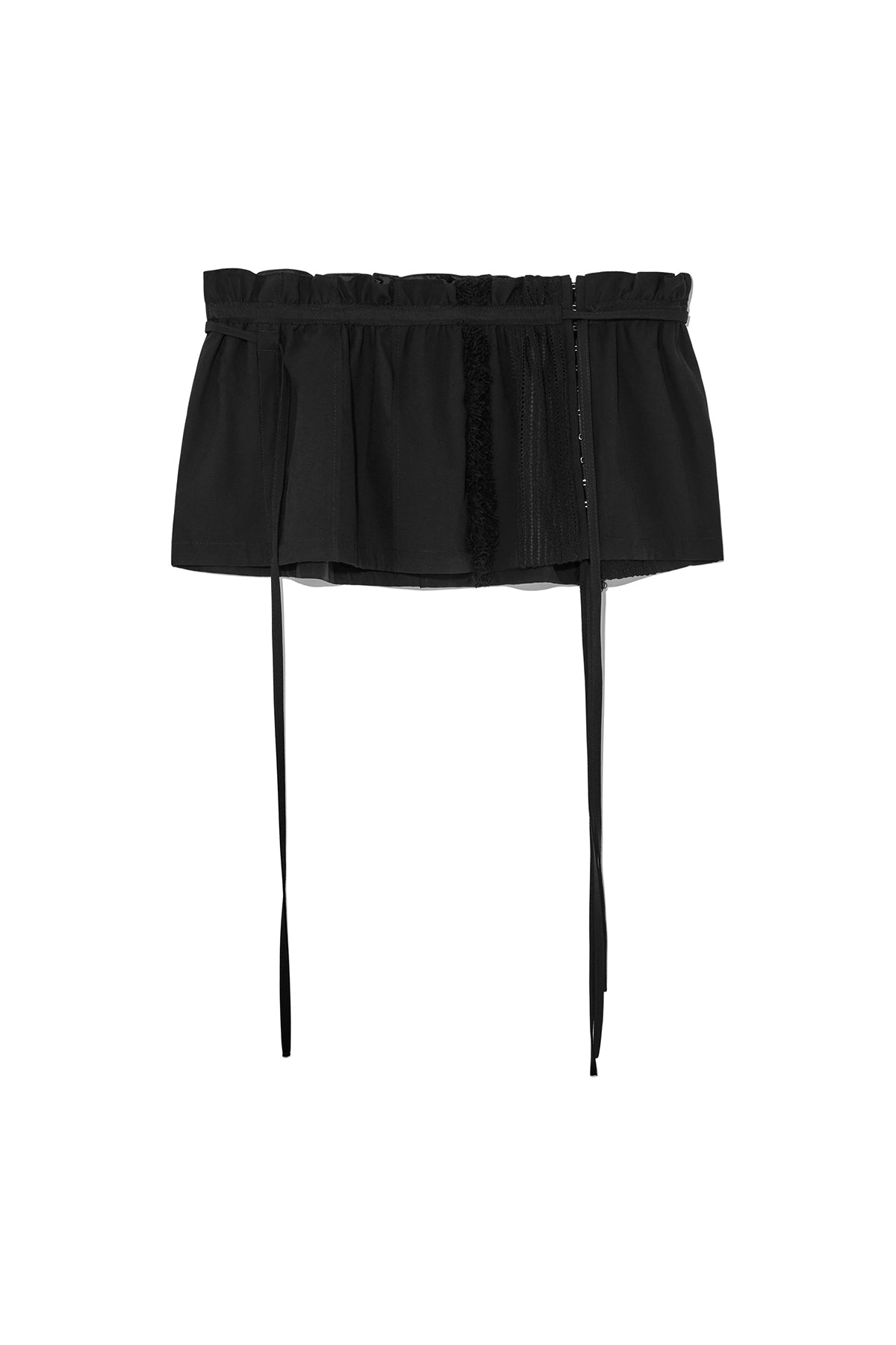 Matin Kim - Rough Patchwork Layered Skirt (Black) product image 1 | TRAB K-Fashion Australia