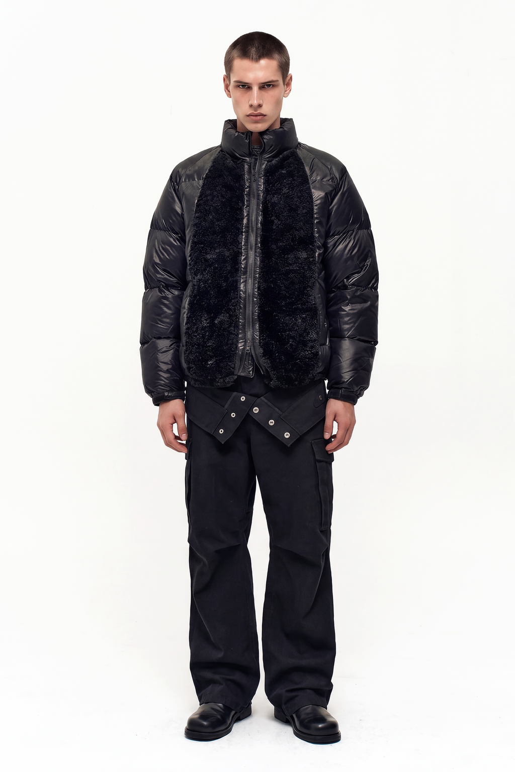Andersson Bell - Triple Patch Puffer Down Jacket (Black) product image 1 | TRAB K-Fashion Australia