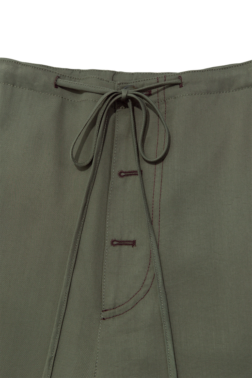 Matin Kim - Button Point String Wide Pants (Khaki) product image 3 | TRAB K-Fashion Australia
