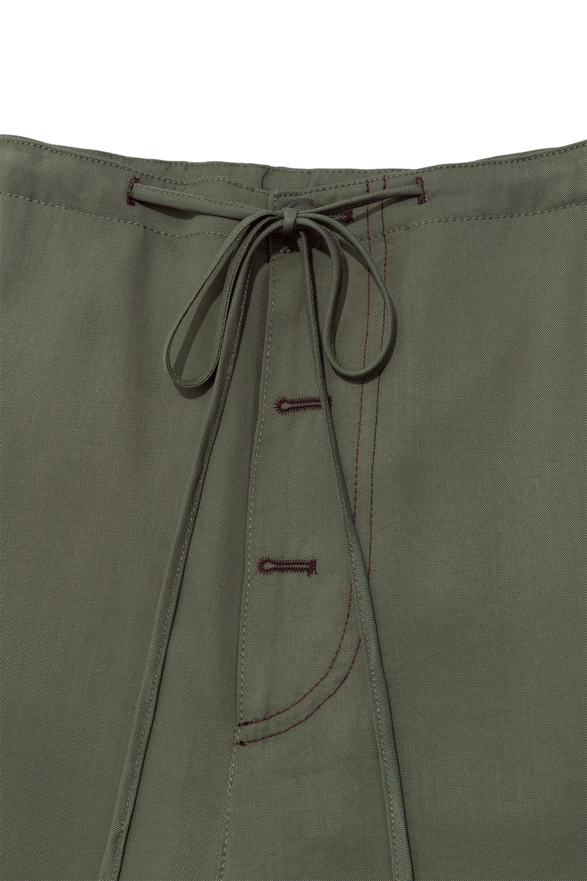 Matin Kim - Button Point String Wide Pants (Khaki) product image 3 | TRAB K-Fashion Australia
