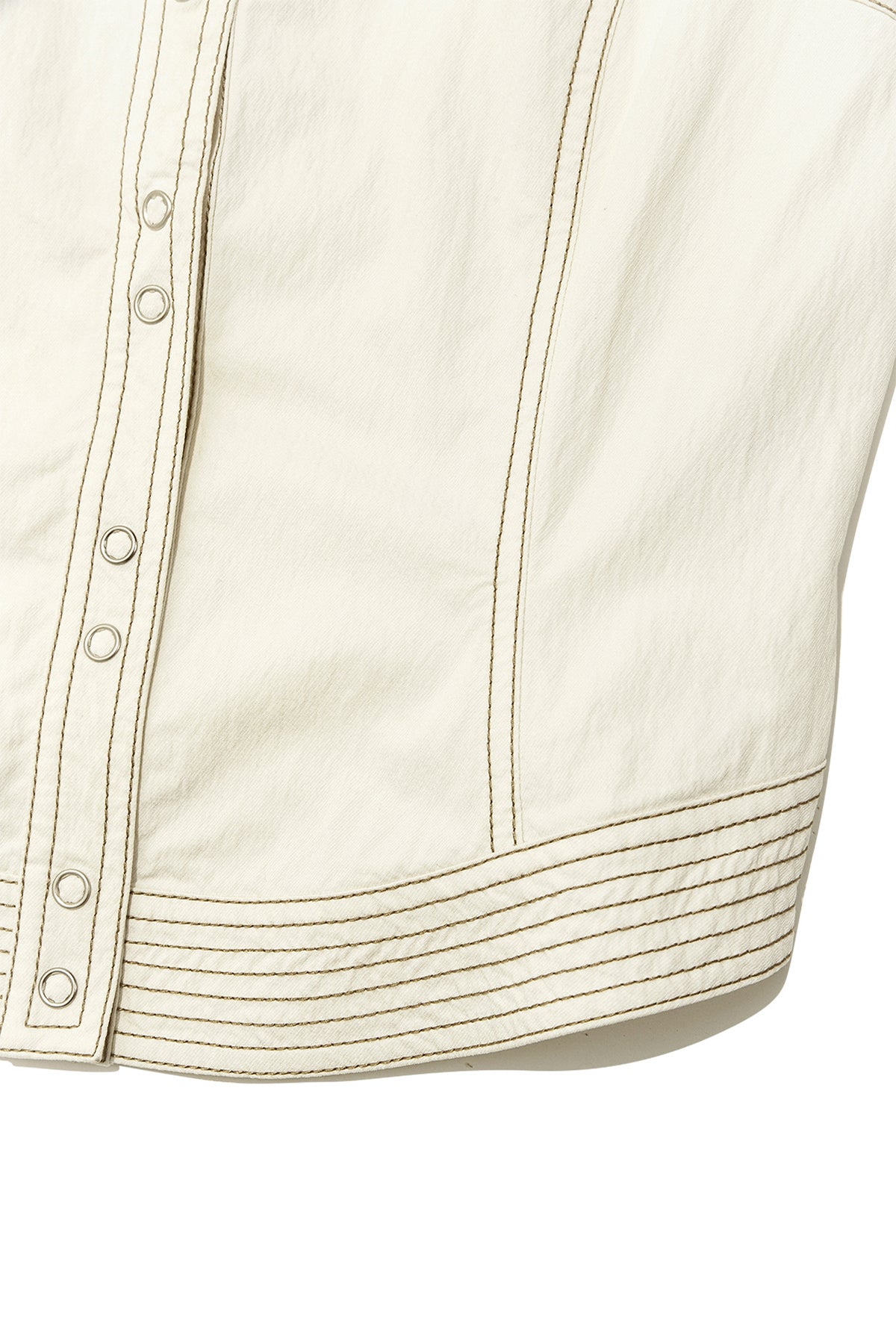 Matin Kim - Stitch Point Slim Shirket (Light Beige) product image 4 | TRAB K-Fashion Australia