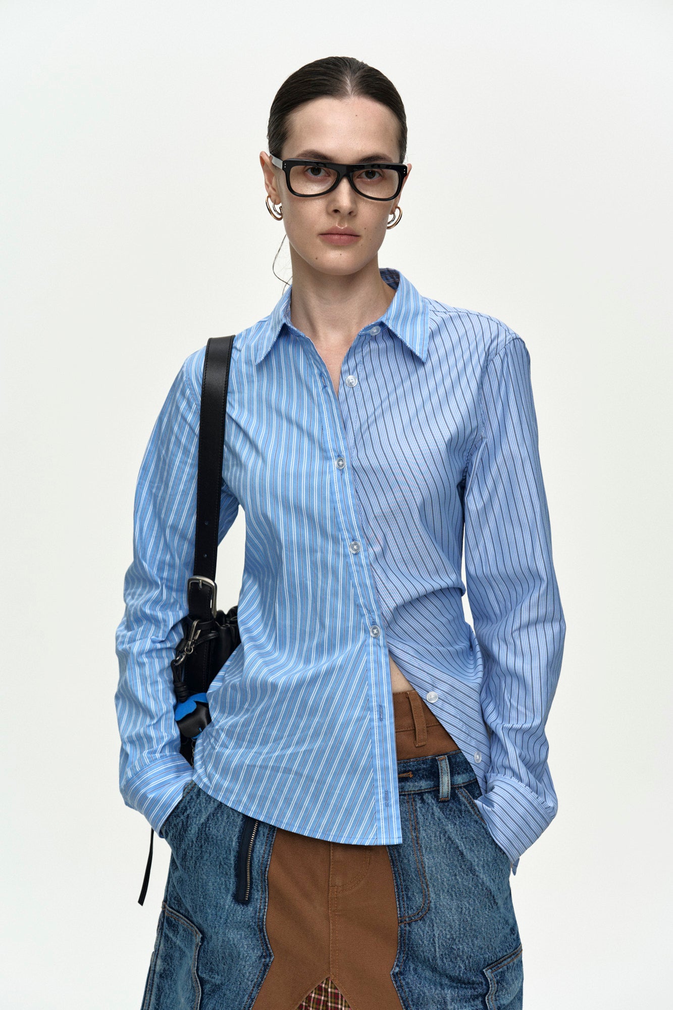 Andersson Bell - Breeze Striped Twist-Tuck Shirt (Blue) product image 4 | TRAB K-Fashion Australia
