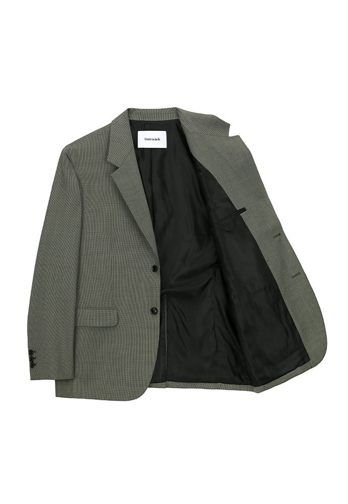 Tonywack - # Signature 2-Button Blazer (Olive-Beige Check) product image 2 | TRAB K-Fashion Australia