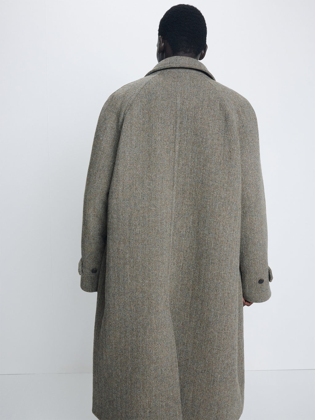 Tonywack - Herringbone Wool Raglan Overcoat (Patina Taupe) product image 5 | TRAB K-Fashion Australia