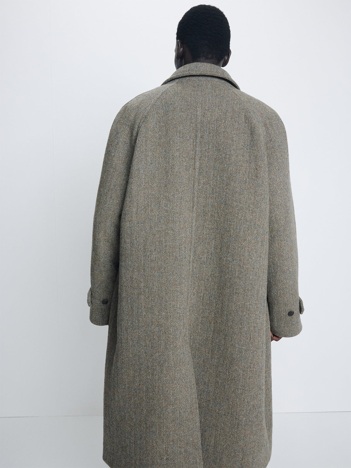 Tonywack - Herringbone Wool Raglan Overcoat (Patina Taupe) product image 5 | TRAB K-Fashion Australia