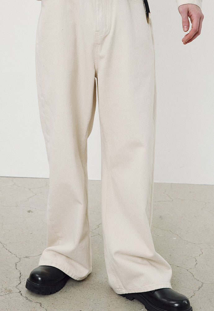 Tonywack - Wide-Leg Denim Jeans (Ecru) product image 6 | TRAB K-Fashion Australia