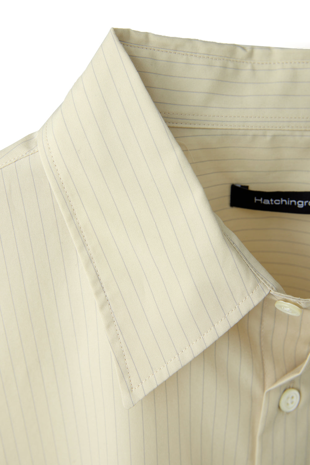 Hatchingroom - Crop Shirt Giza x Supima Pin Stripe (Yellow/Blue) product image 4 | TRAB K-Fashion Australia