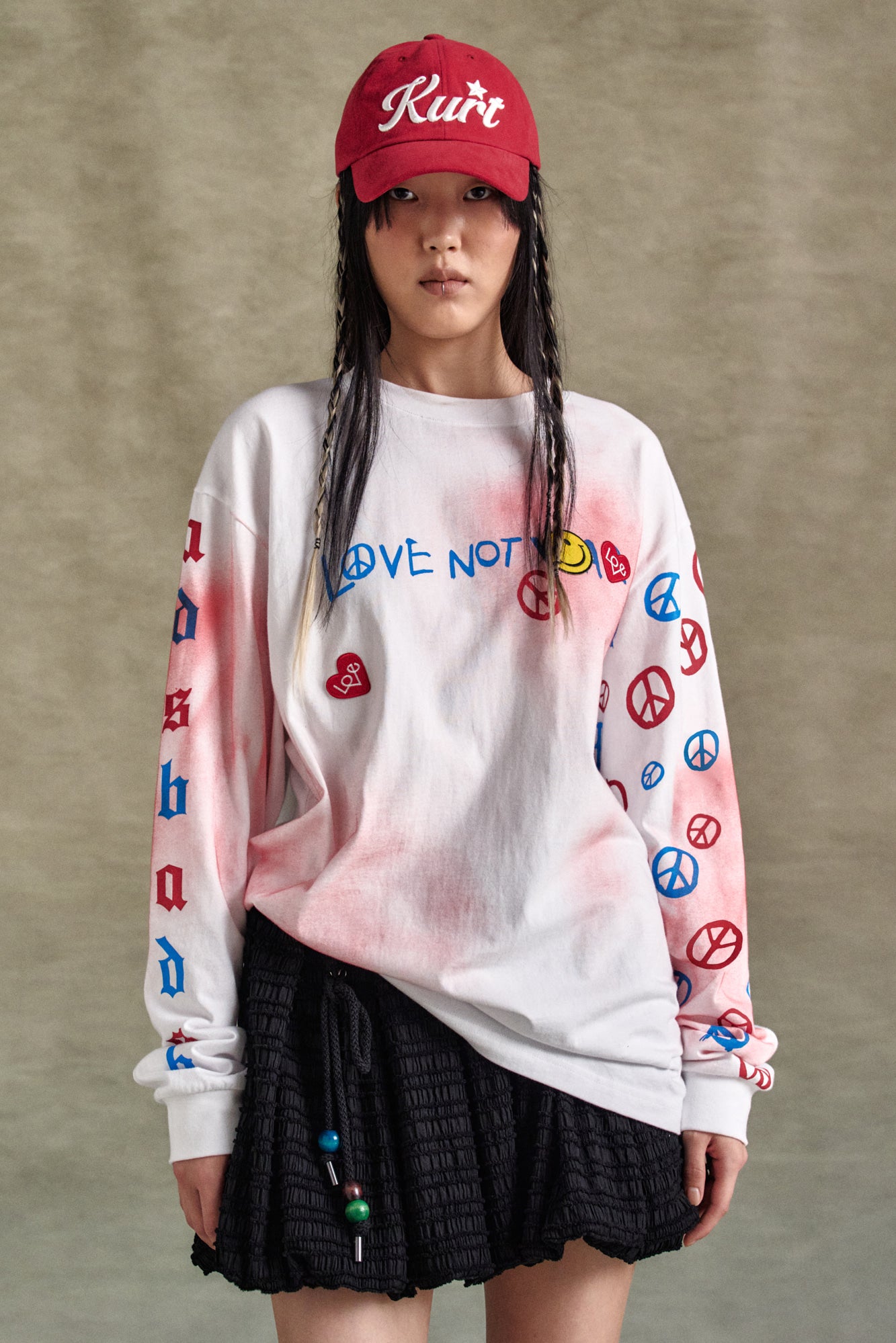 Andersson Bell - Unisex Love L/s T-Shirts (White) product image 3 | TRAB K-Fashion Australia