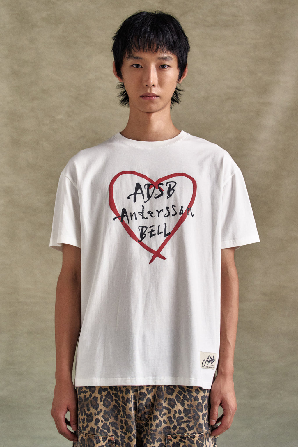 Andersson Bell - Unisex Heart Kelly Logo T-Shirts (White) product image 7 | TRAB K-Fashion Australia