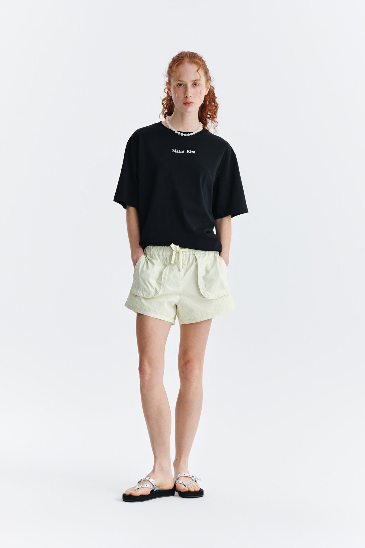 Matin Kim - Embroidery Small Logo Oversize Top (Black) product image 8 | TRAB K-Fashion Australia