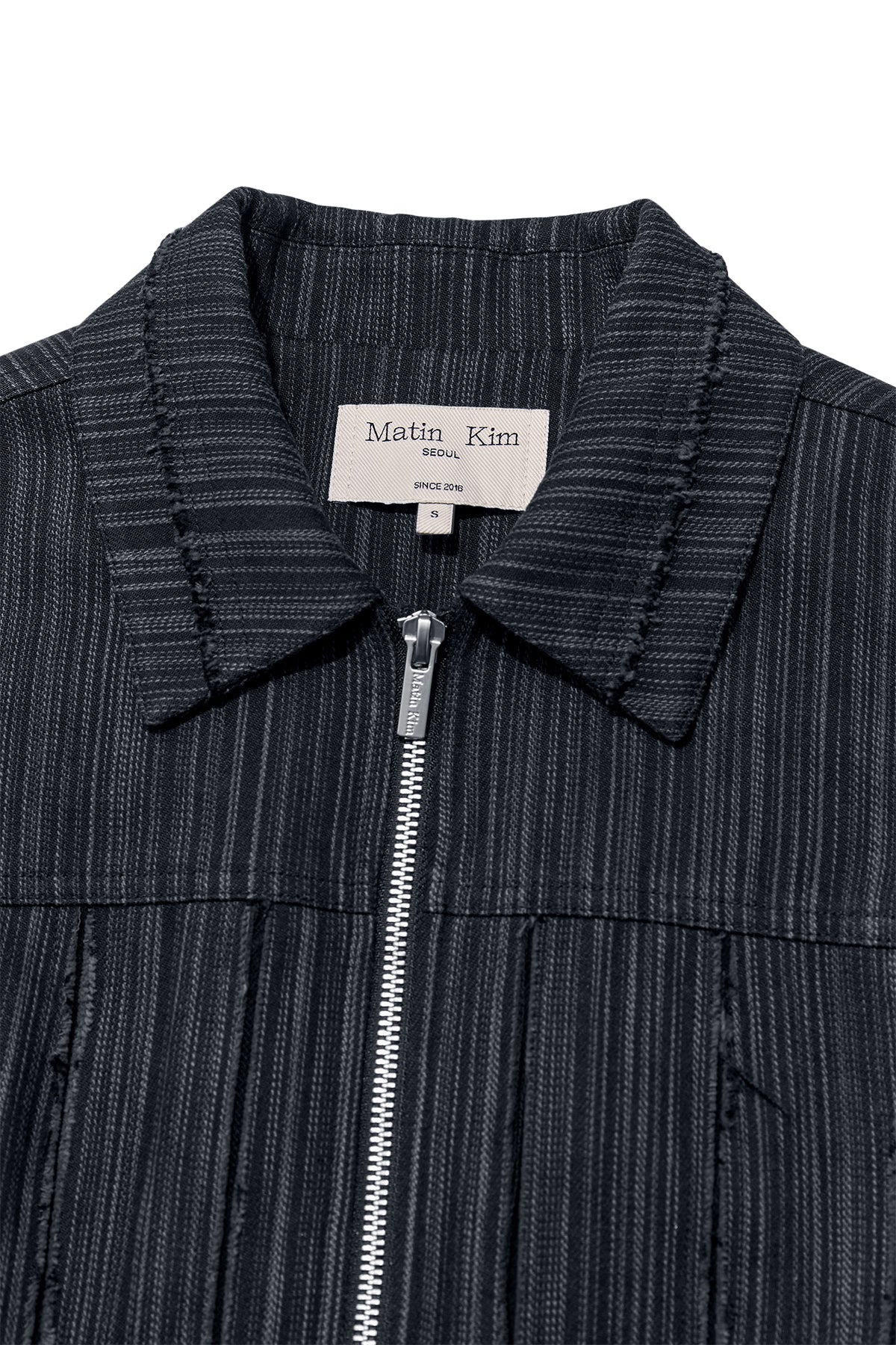 Matin Kim - Cut Out Slim Zip Up Jumper (Charcoal) product image 3 | TRAB K-Fashion Australia