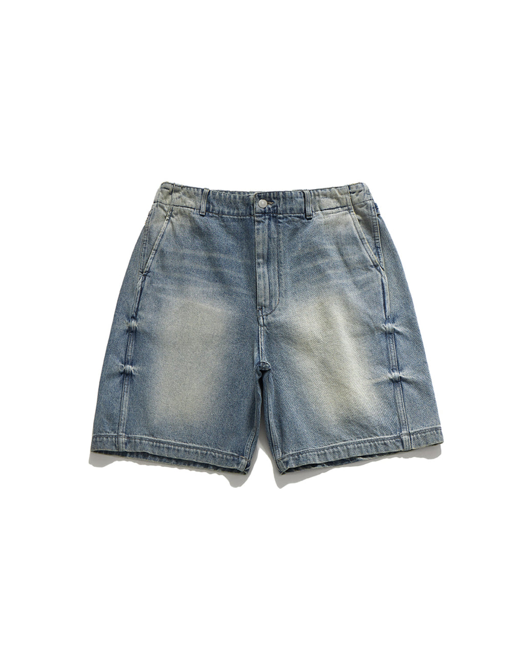 Eastlogue - Cinch Back Curved Shorts (Light Indigo) product image 5 | TRAB K-Fashion Australia