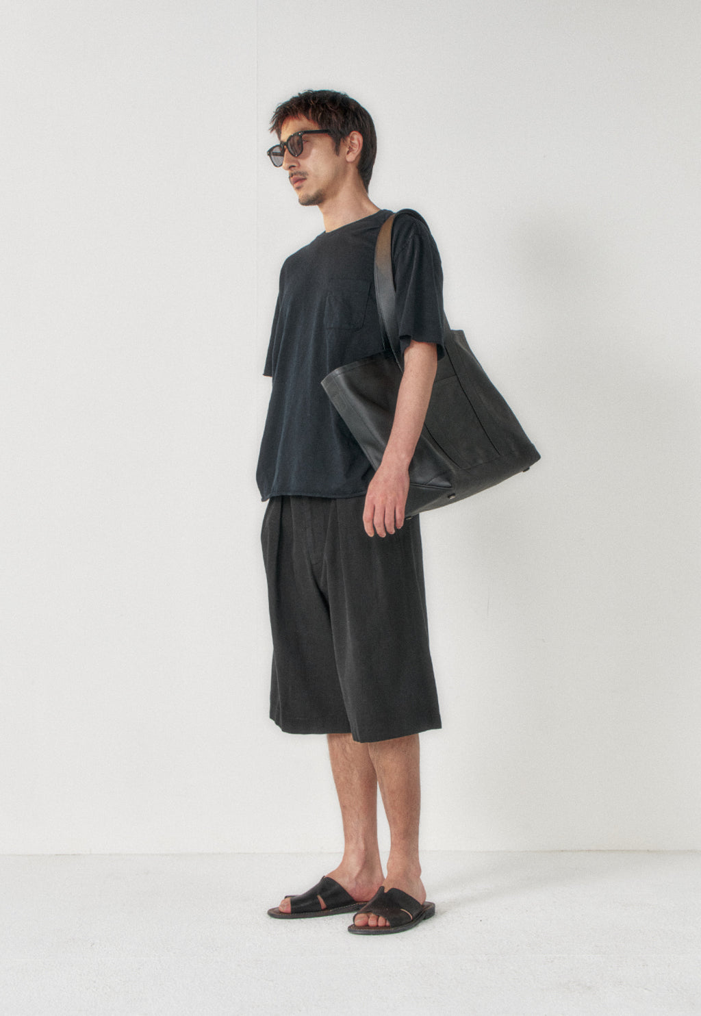 Art if acts - Washed Linen Bermuda Shorts (Black) product image 3 | TRAB K-Fashion Australia