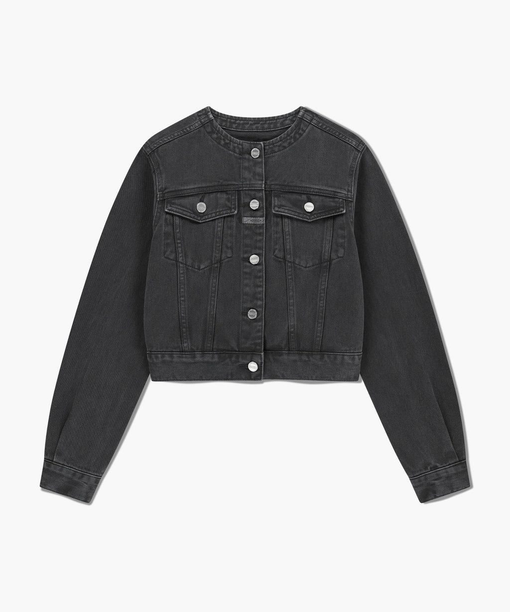 Marithe & Francois Girbaud - Collarless Denim Jacket (Dark Gray) product image 6 | TRAB K-Fashion Australia