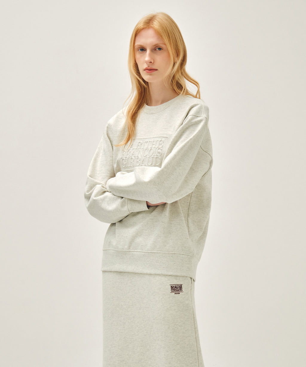 Marithe & Francois Girbaud - Embo Classic Logo Sweatshirt (Oatmeal) product image 2 | TRAB K-Fashion Australia