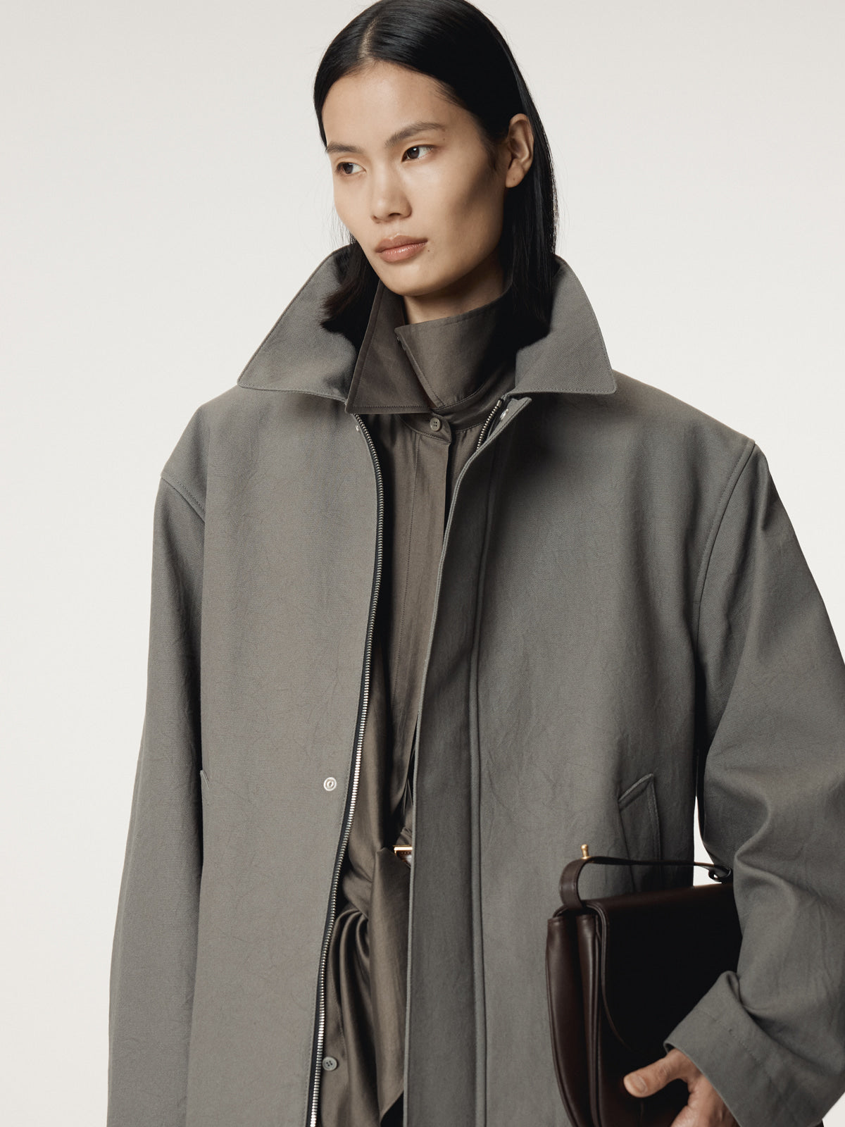 Recto - Diego Heavy Cotton Coat (Stone Grey) product image 6 | TRAB K-Fashion Australia