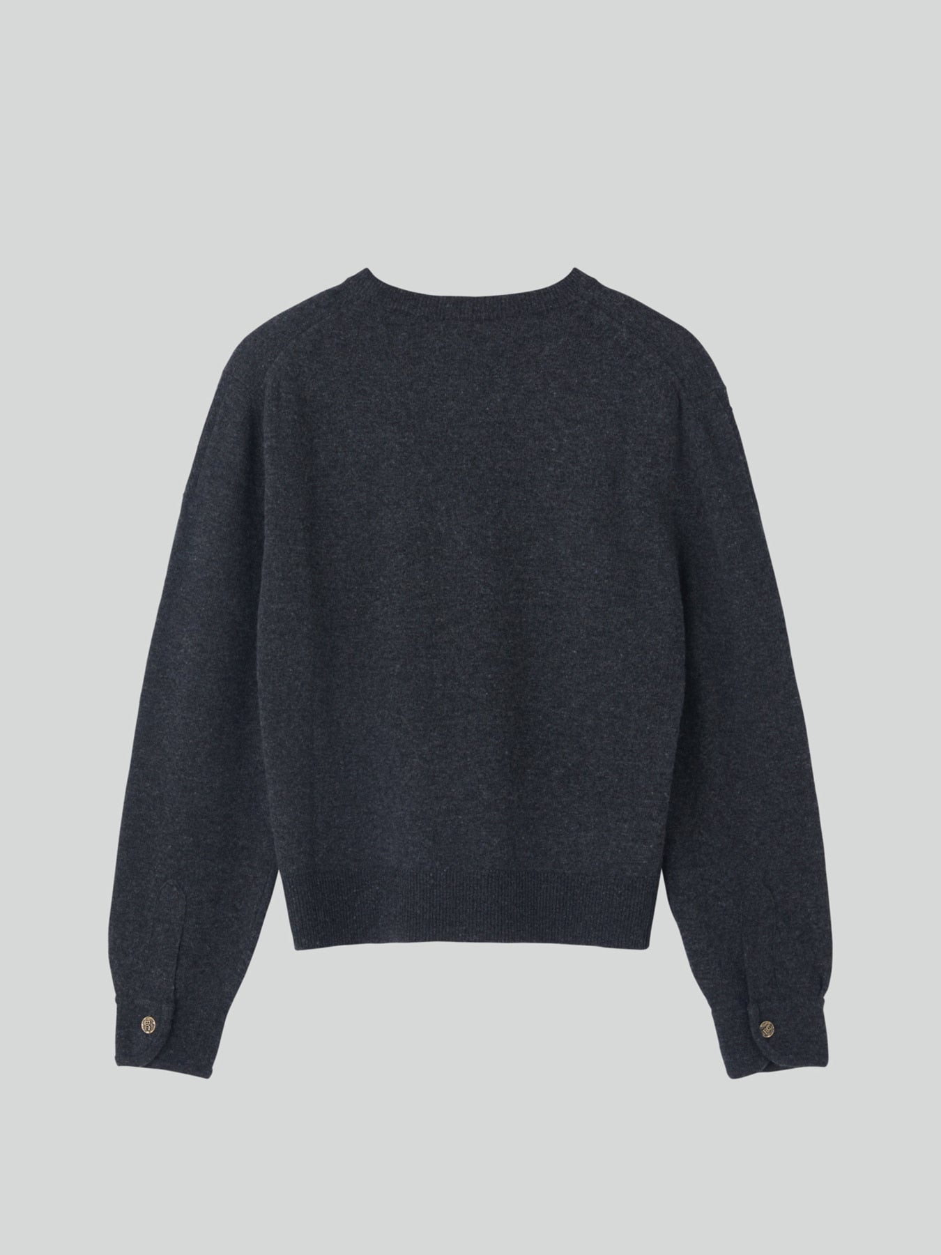 Recto - Shirt Cuffs Detail Knit Top (Charcoal Grey) product image 11 | TRAB K-Fashion Australia