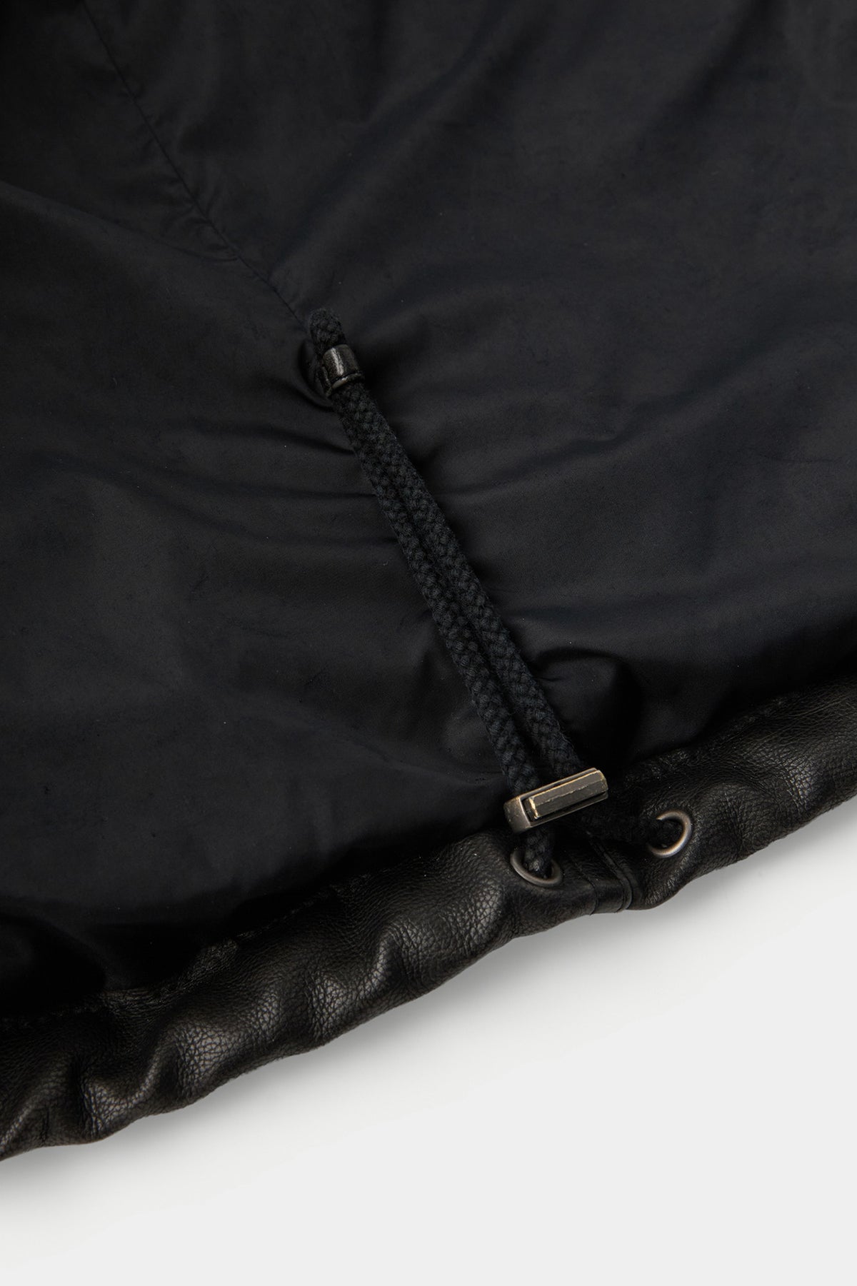 Coor - Fake Leather Wash Crop Down Puffer (Black) product image 8 | TRAB K-Fashion Australia