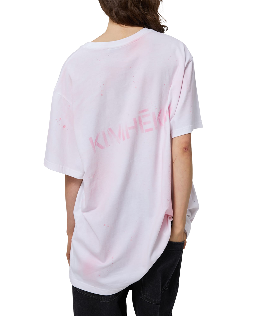 Kimhe Kim - Spray Dyed T-Shirt (White) product image 7 | TRAB K-Fashion Australia