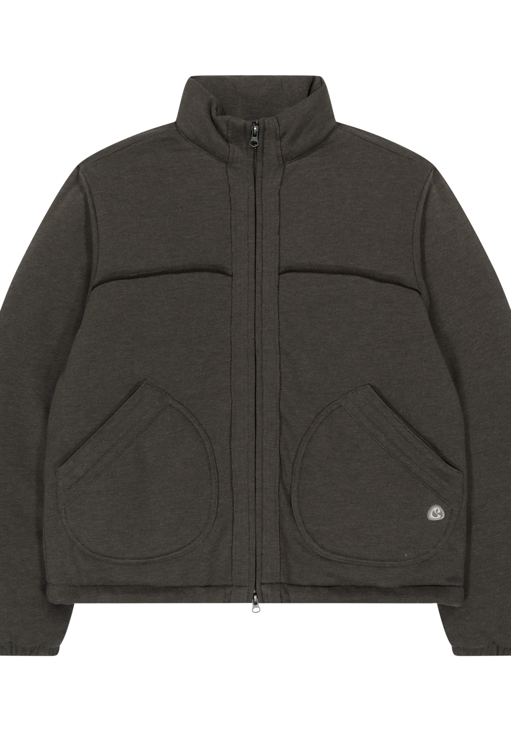 Coyseio - Cozy Sweat Down Jacket (Melange Brown) product image 2 | TRAB K-Fashion Australia