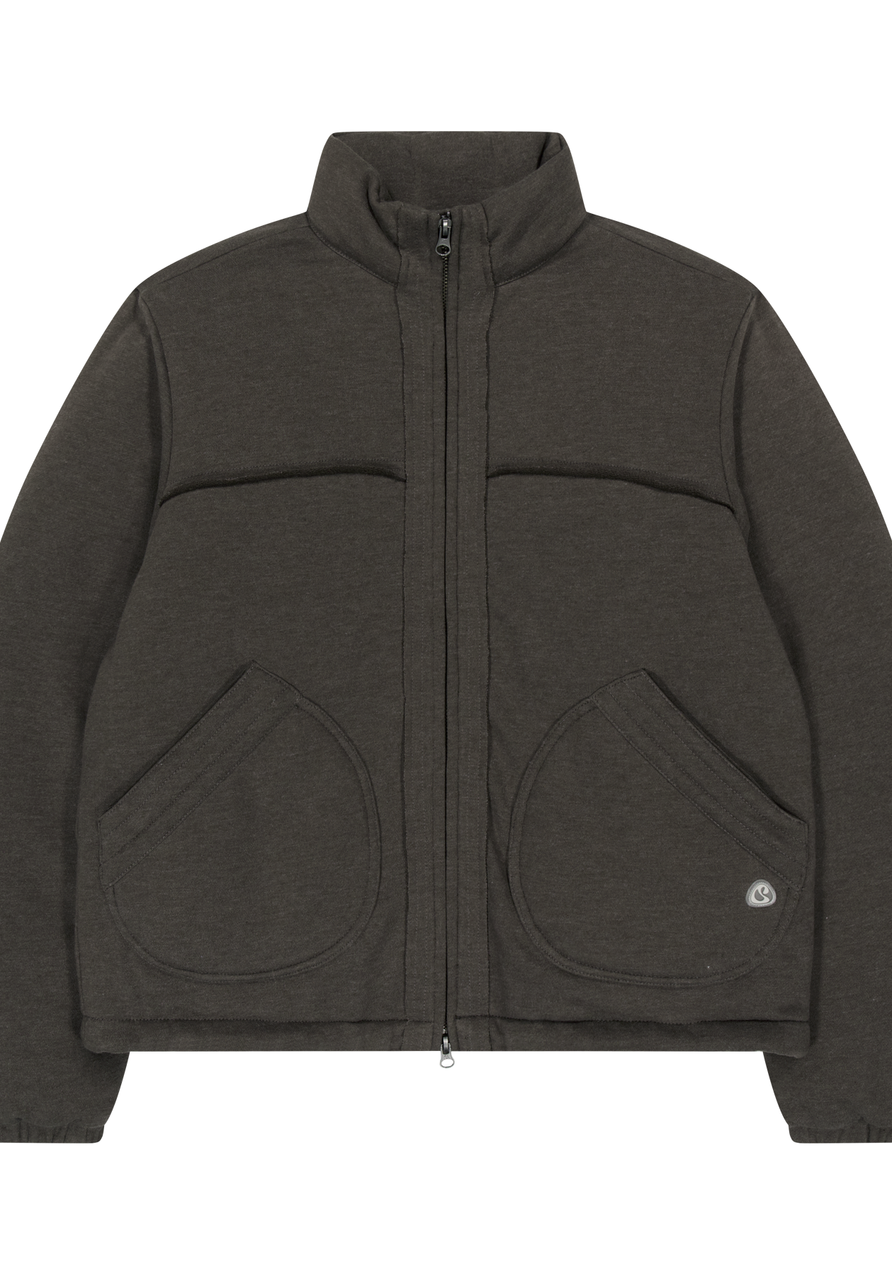Coyseio - Cozy Sweat Down Jacket (Melange Brown) product image 2 | TRAB K-Fashion Australia