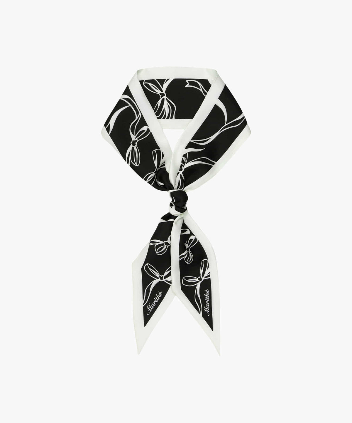 Marithe & Francois Girbaud - Silk Twilly Scarf (Black) product image 2 | TRAB K-Fashion Australia
