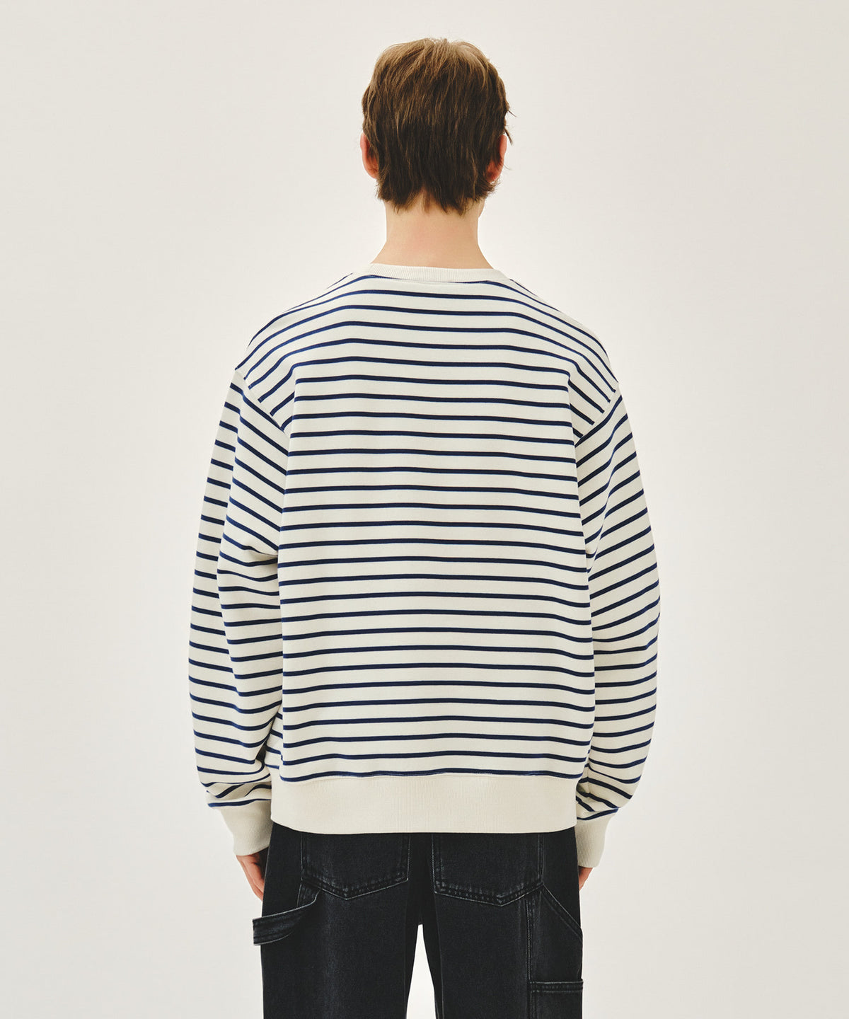 Marithe & Francois Girbaud - Small Classic Logo Stripe Sweatshirt (Ivory) product image 3 | TRAB K-Fashion Australia