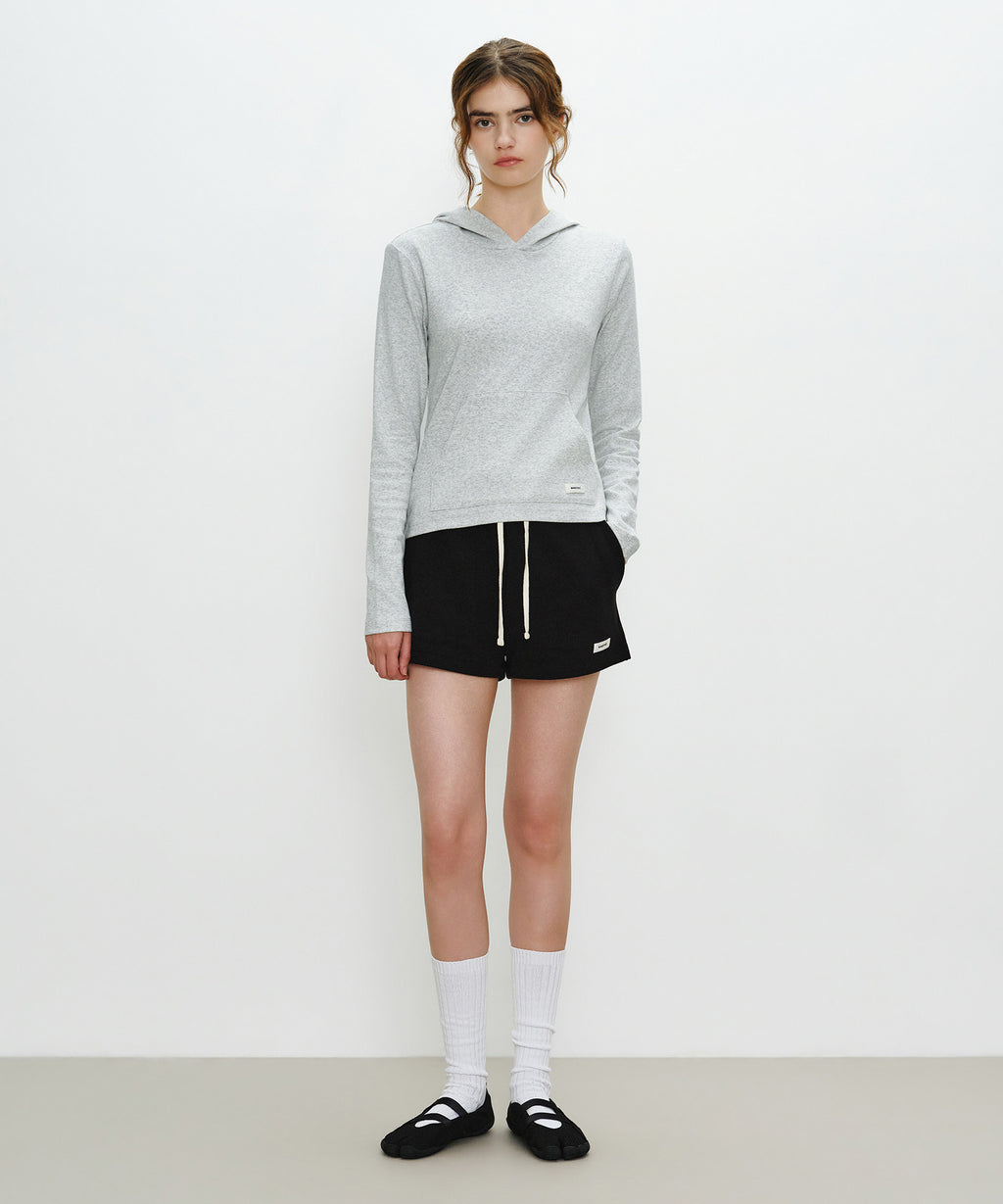 Marithe & Francois Girbaud - Basic Hoodie Long Sleeve (Light Heather Gray) product image 4 | TRAB K-Fashion Australia