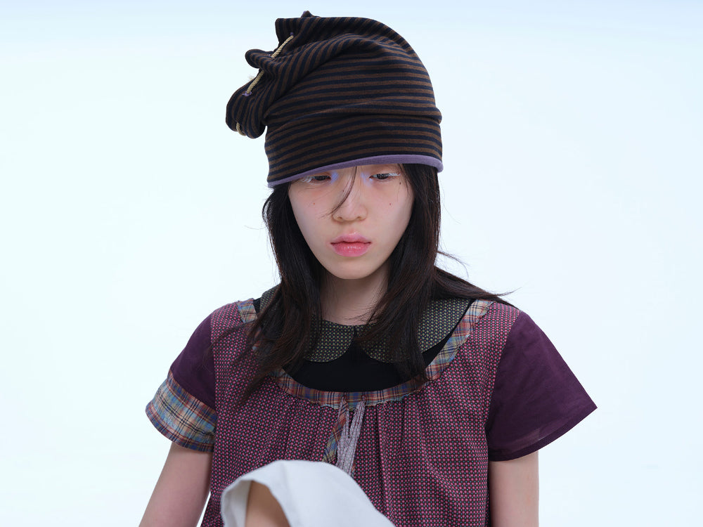 Coyseio - Reversible Drawstring Beanie (Purple) product image 6 | TRAB K-Fashion Australia