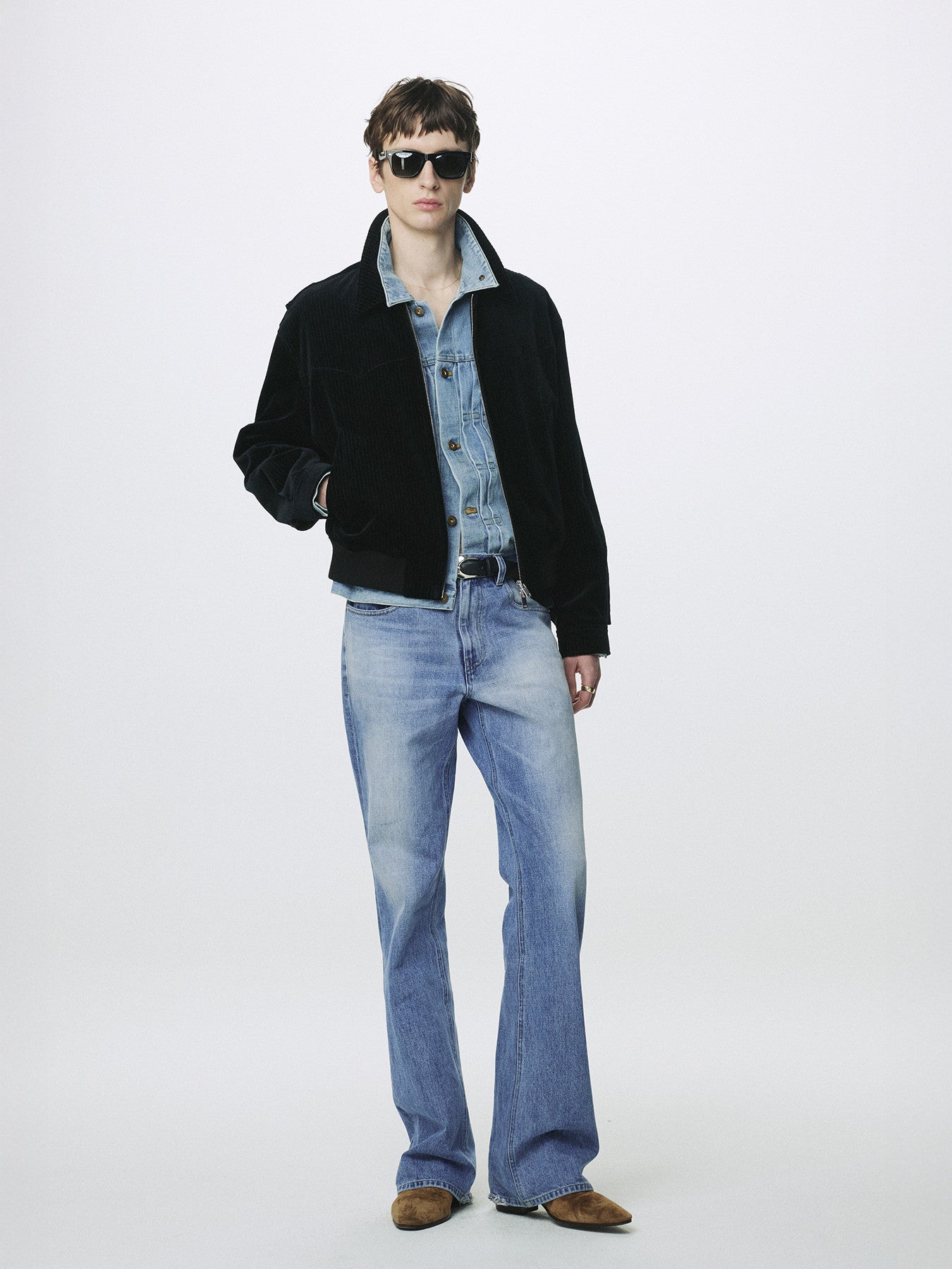 Tonywack - Flared-Leg Distressed Denim Jeans (Faded Blue) product image 7 | TRAB K-Fashion Australia