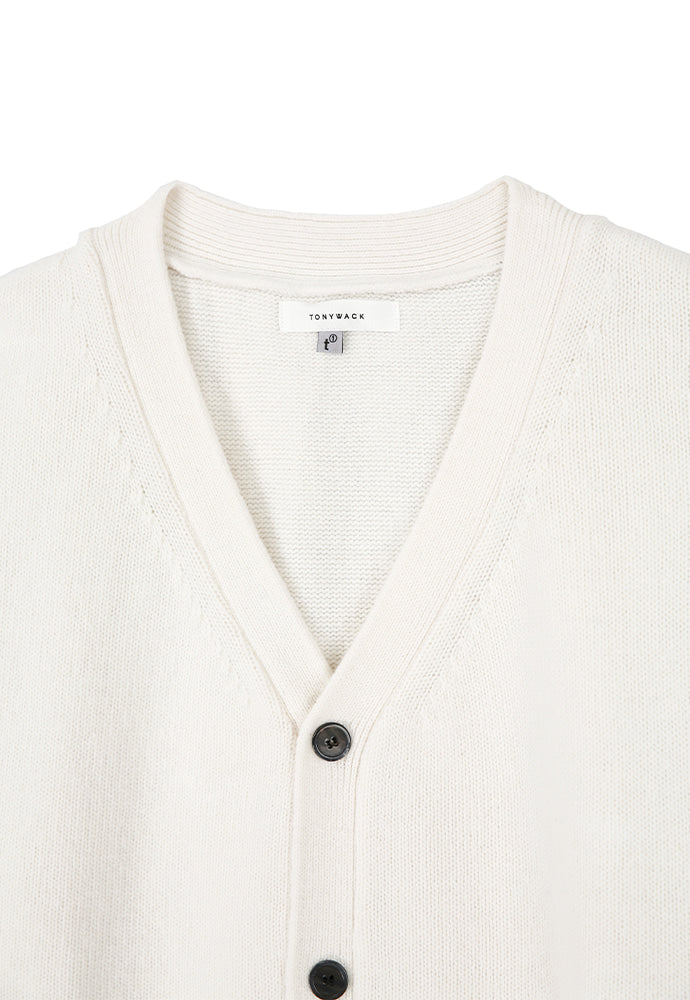 Tonywack - Reflection Patchwork Cardigan (Ecru) product image 3 | TRAB K-Fashion Australia