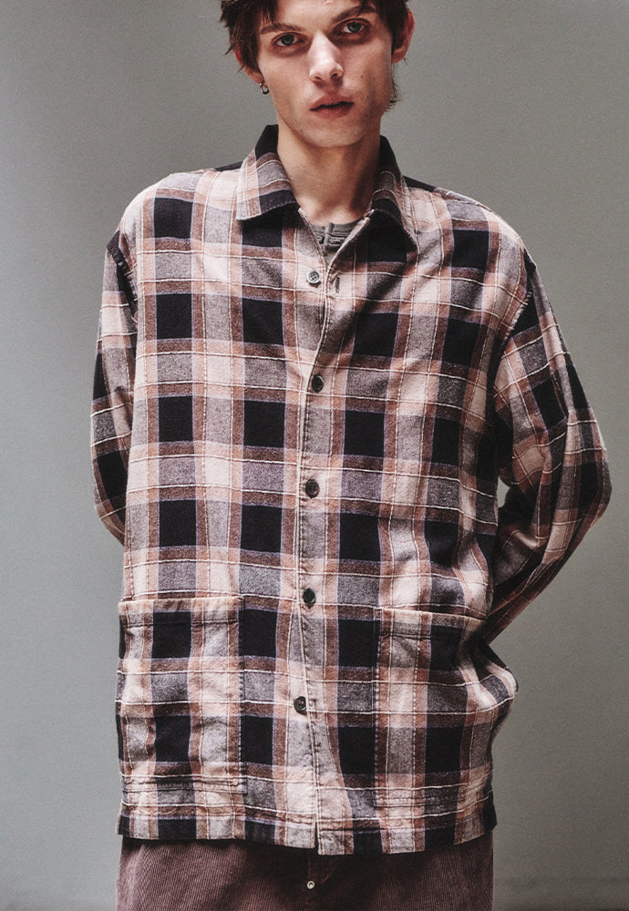 Art if acts - Oriental Check Two Pocket Jacket (Seaside) product image 5 | TRAB K-Fashion Australia