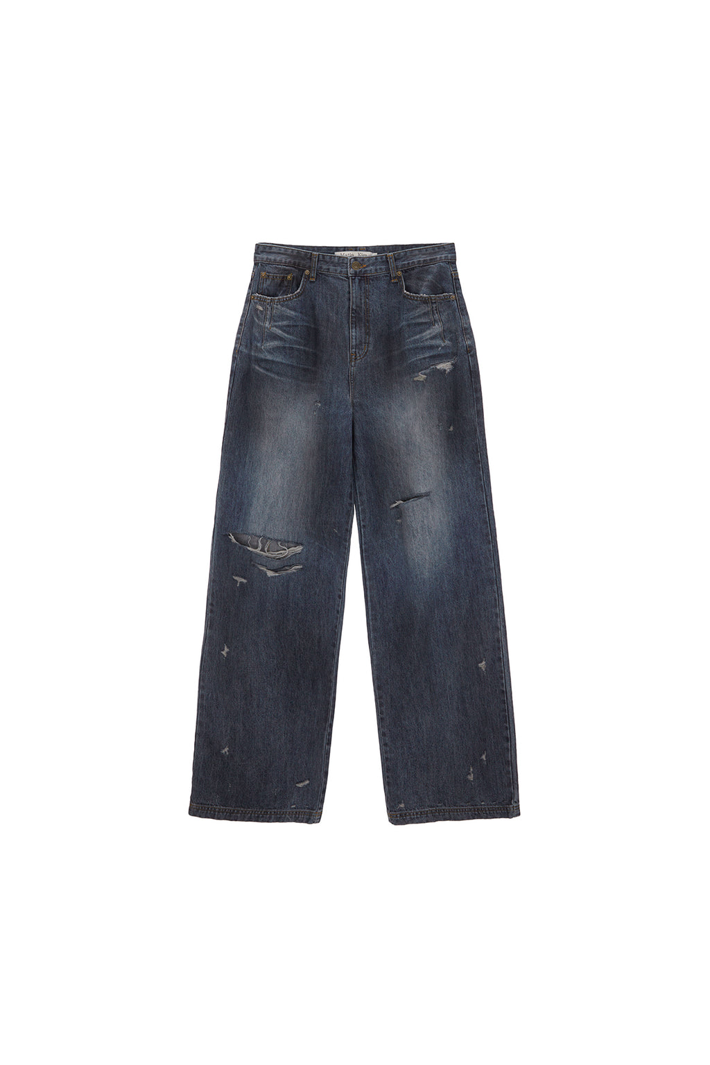 Matin Kim - Heavy Washed Damage Denim Pants (Blue) product image 1 | TRAB K-Fashion Australia