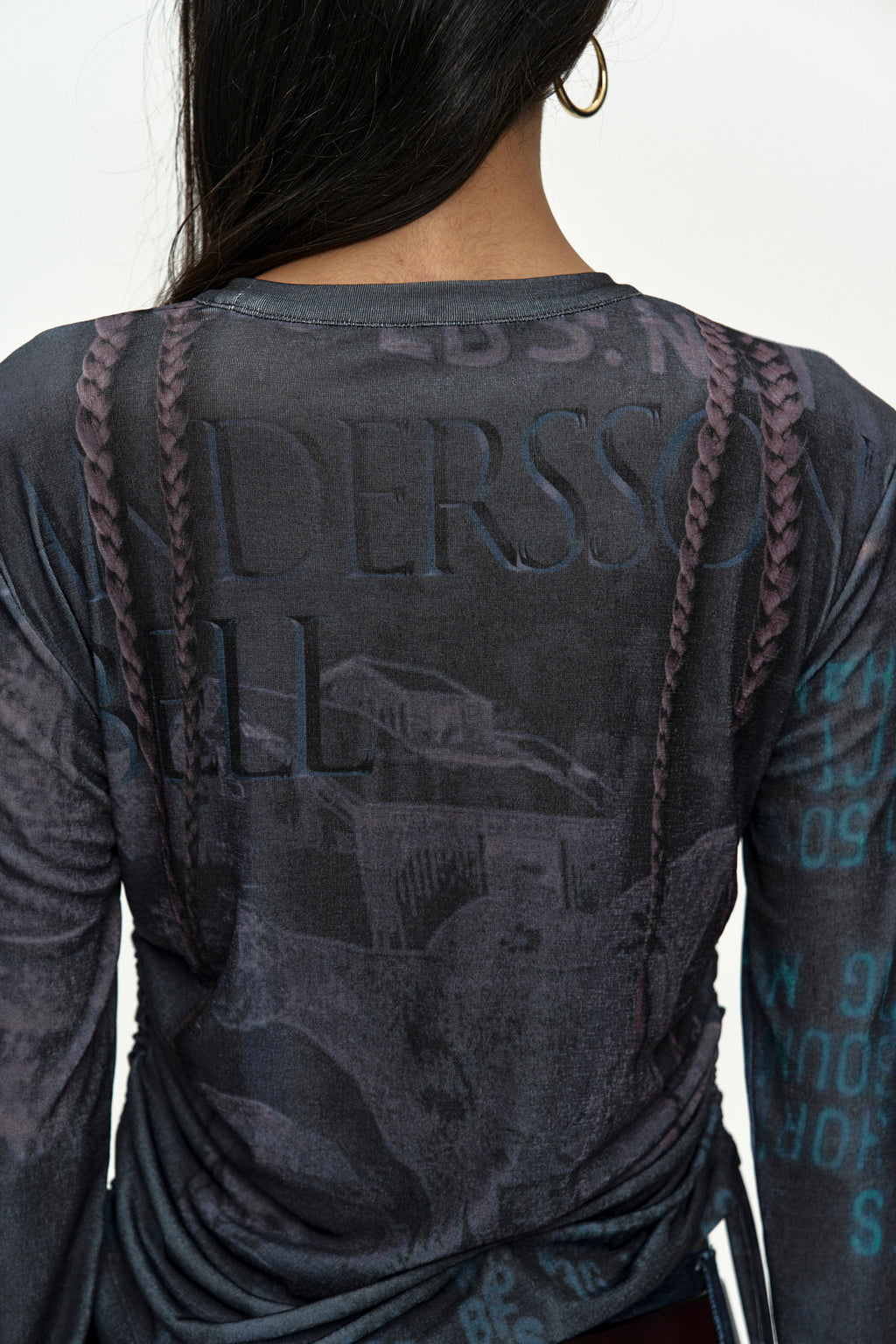 Andersson Bell - Denim Collage Printed Top (Dark Navy) product image 8 | TRAB K-Fashion Australia