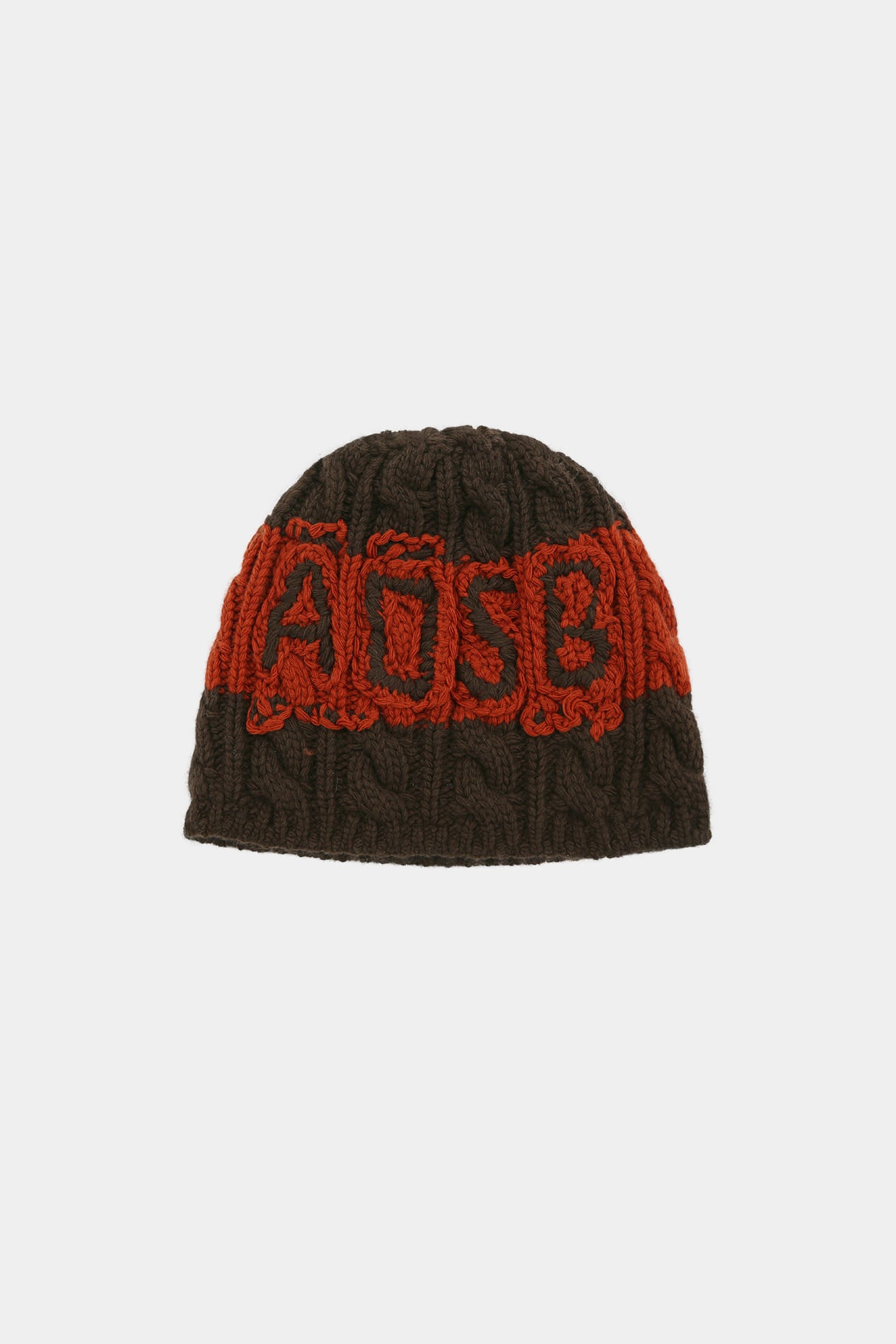 Andersson Bell - Unisex Adsb Cable Cashmere Beanie (brown/orange) (Brown/Orange) product image 5 | TRAB K-Fashion Australia