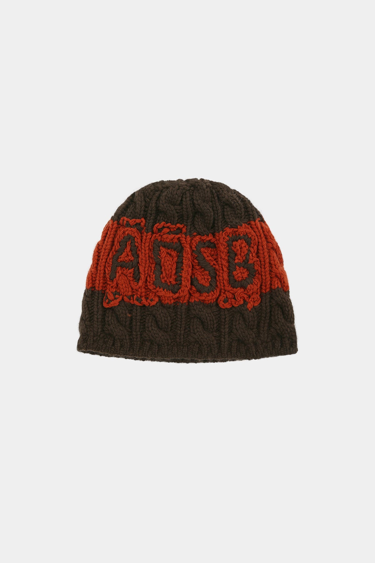 Andersson Bell - Unisex Adsb Cable Cashmere Beanie (Brown/Orange) product image 5 | TRAB K-Fashion Australia